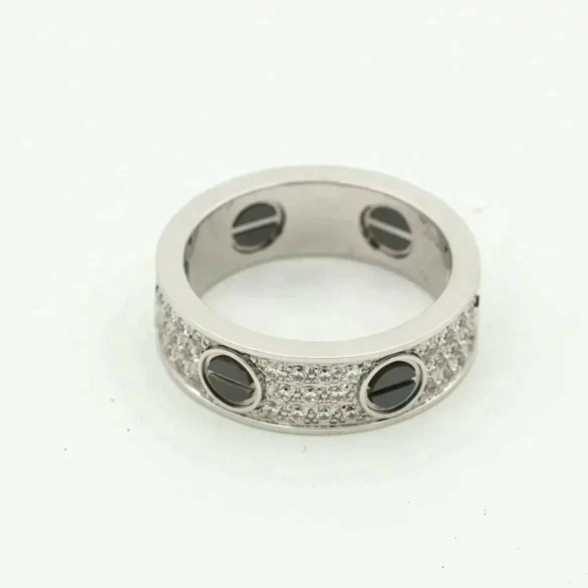 Miro LOVE RING 5.5MM DIAMONDS PAVED CERAMIC