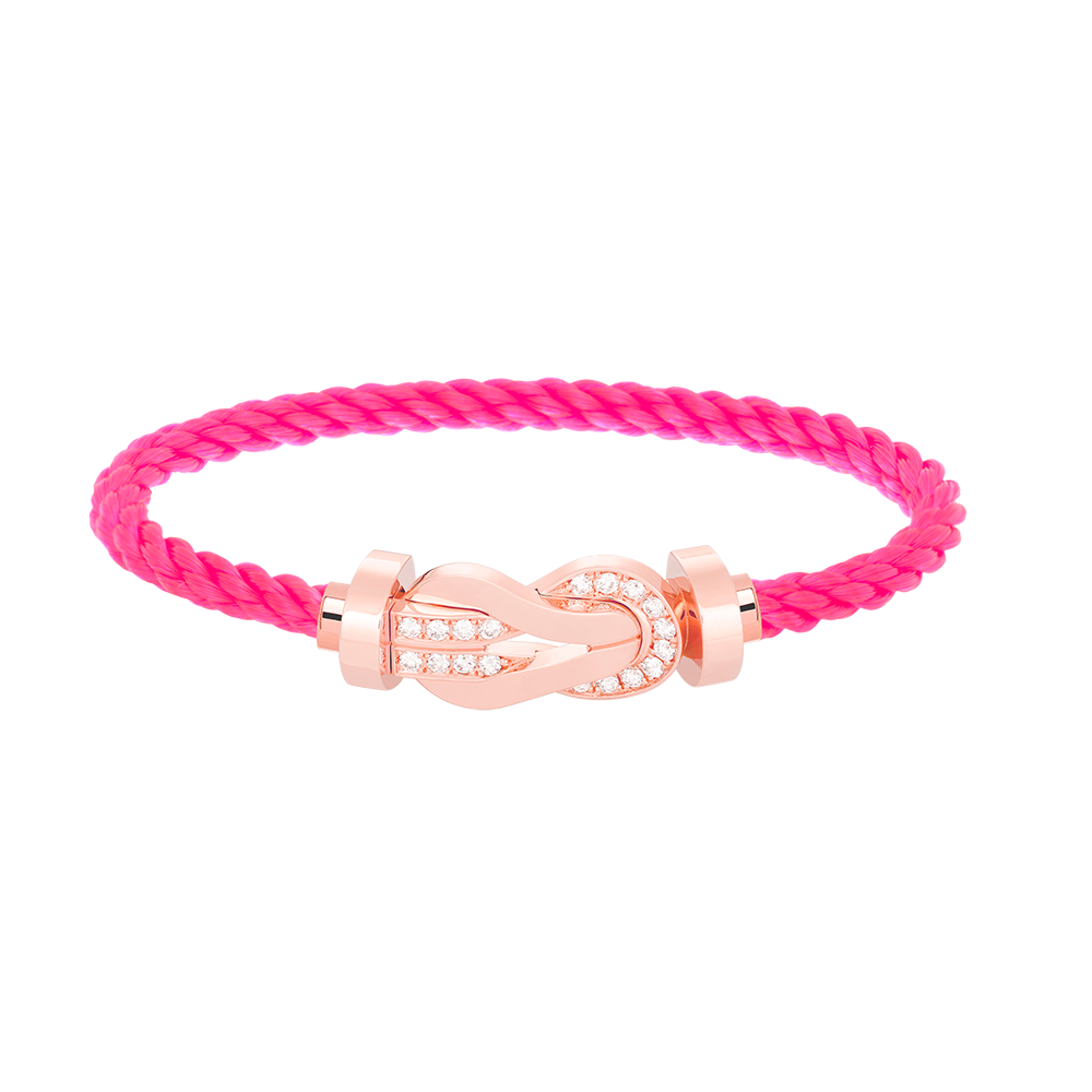 Miro CHANCE LARGE 8 FIGURE BUCKLE HALF DIAMOND BRACELET ROSE GOLD