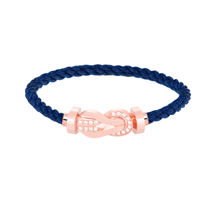 Miro CHANCE LARGE 8 FIGURE BUCKLE HALF DIAMOND BRACELET ROSE GOLD