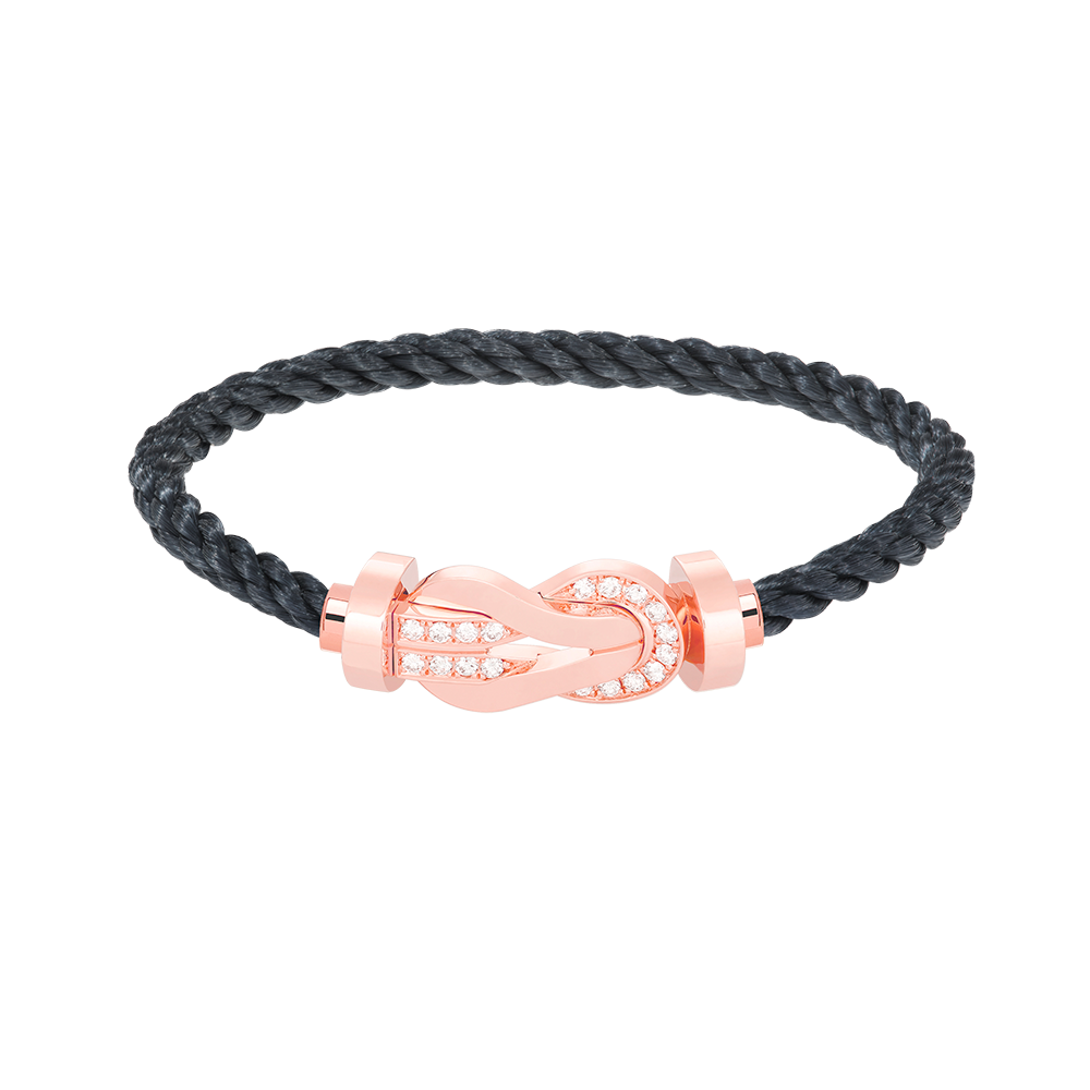 Miro CHANCE LARGE 8 FIGURE BUCKLE HALF DIAMOND BRACELET ROSE GOLD