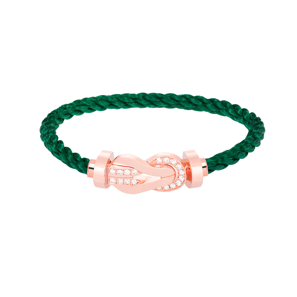 Miro CHANCE LARGE 8 FIGURE BUCKLE HALF DIAMOND BRACELET ROSE GOLD
