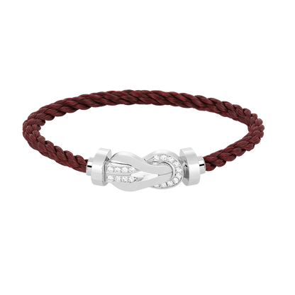 Miro CHANCE LARGE 8 FIGURE BUCKLE HALF DIAMOND BRACELET SILVER