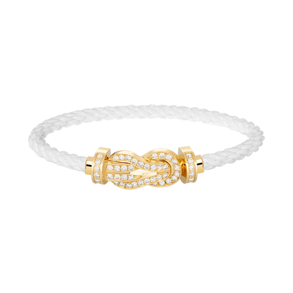 Miro CHANCE LARGE 8 FIGURE BUCKLE FULLDIAMOND BRACELET GOLD
