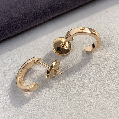 Miro LOVE EARRINGS 2.65MM PINK GOLD