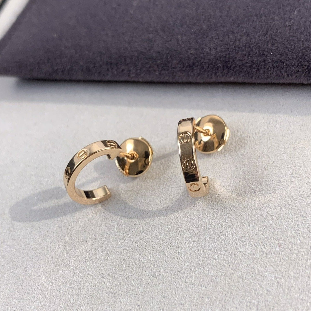 Miro LOVE EARRINGS 2.65MM PINK GOLD