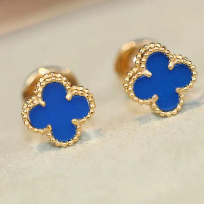 Miro CLOVER MINI 9.5MM TURQUOISE EARRINGS