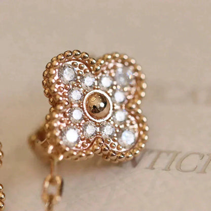 Miro CLOVER MEDIUM 1 MOTIFS フルダイヤモンドイヤリング