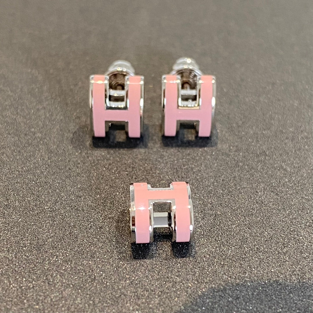 Miro MINI POP H シルバーピアス ピンク