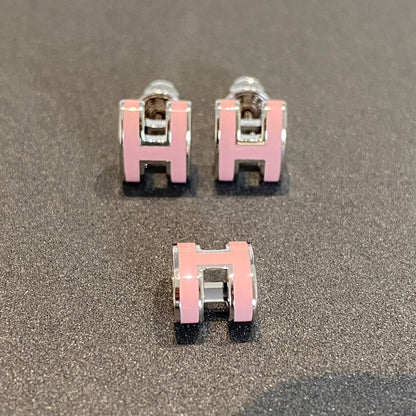 Miro MINI POP H シルバーピアス ピンク