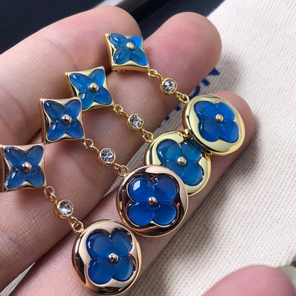 Miro STAR AND SUN AGATE DIAMOND EARRINGS