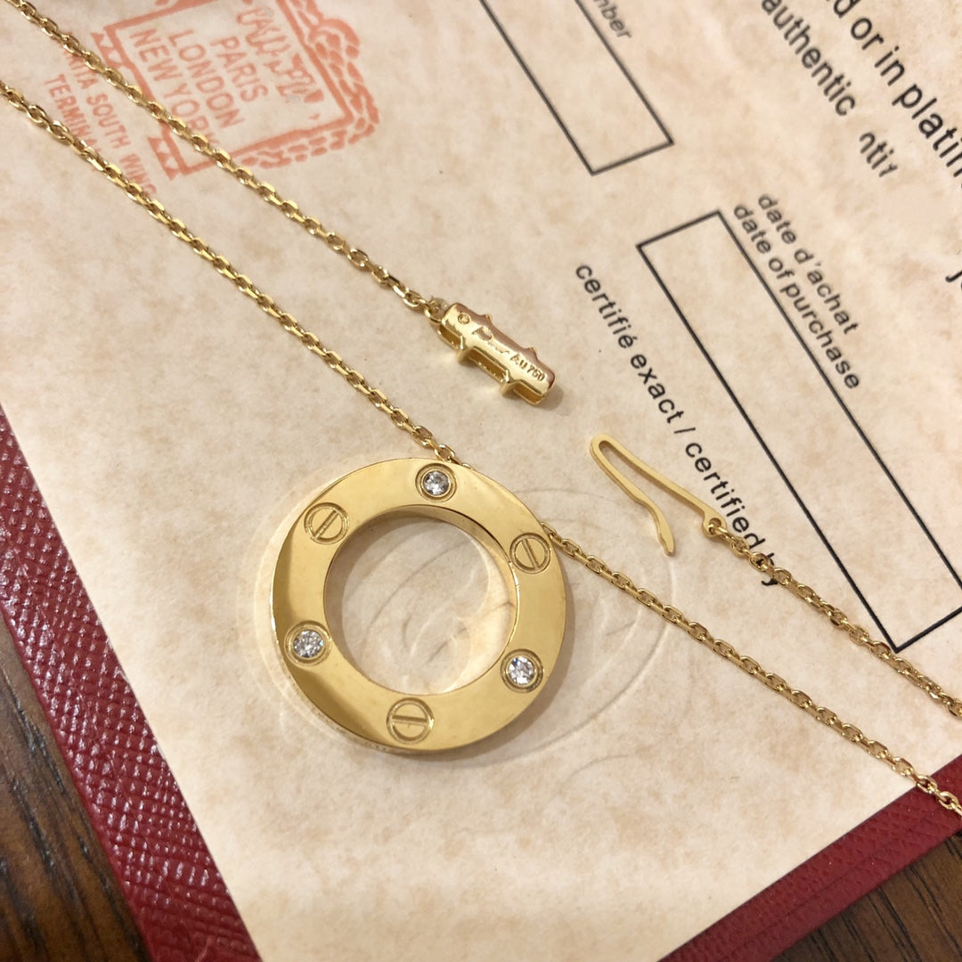 Miro LOVE NECKLACE 16MM 3 DIAMONDS