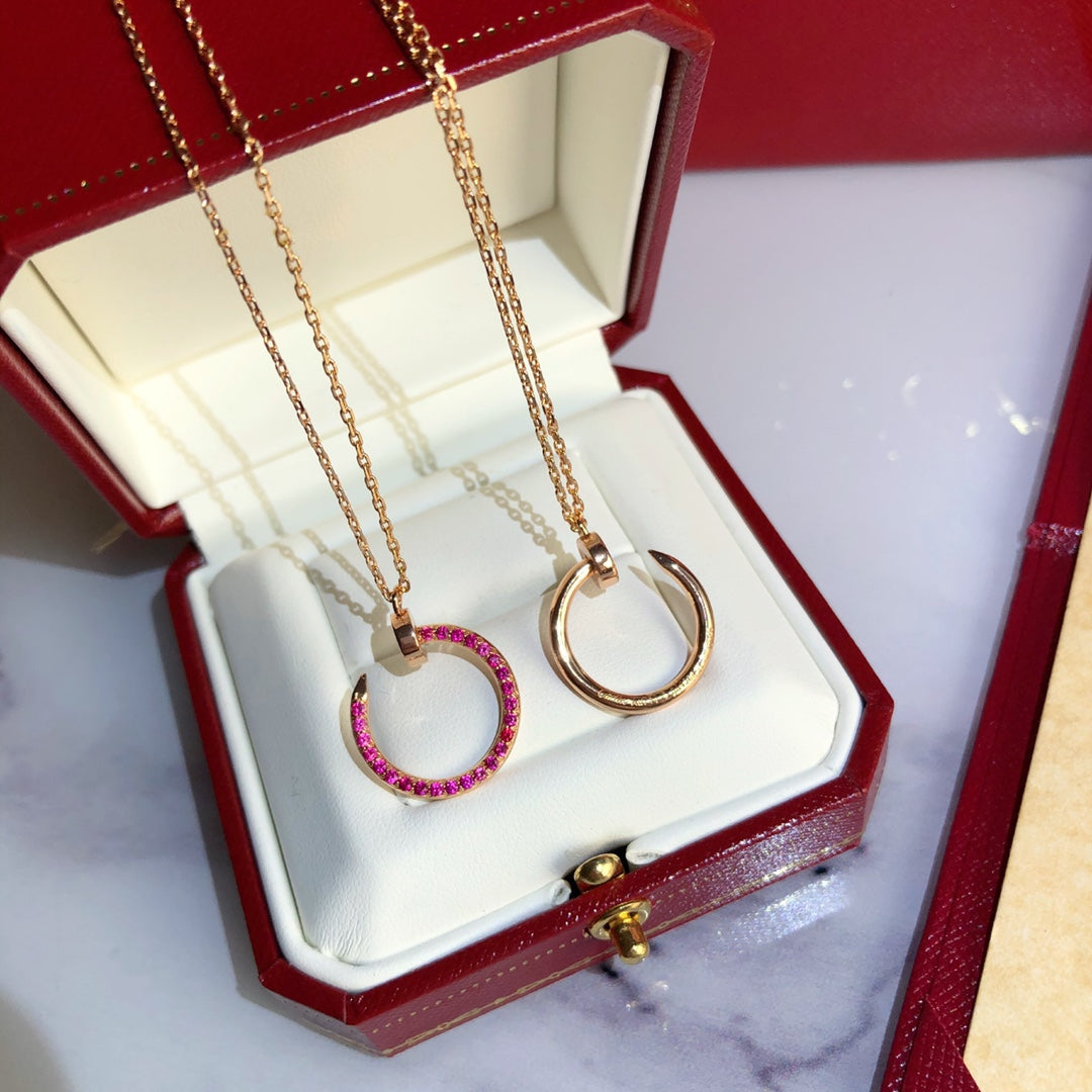 Miro JUSTE NECKLACE GOLD RED DIAMONDS