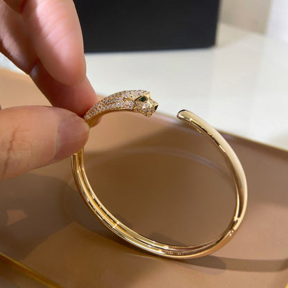 ミロ パンテール ゴールド ダイヤモンド オープン ブレスレット