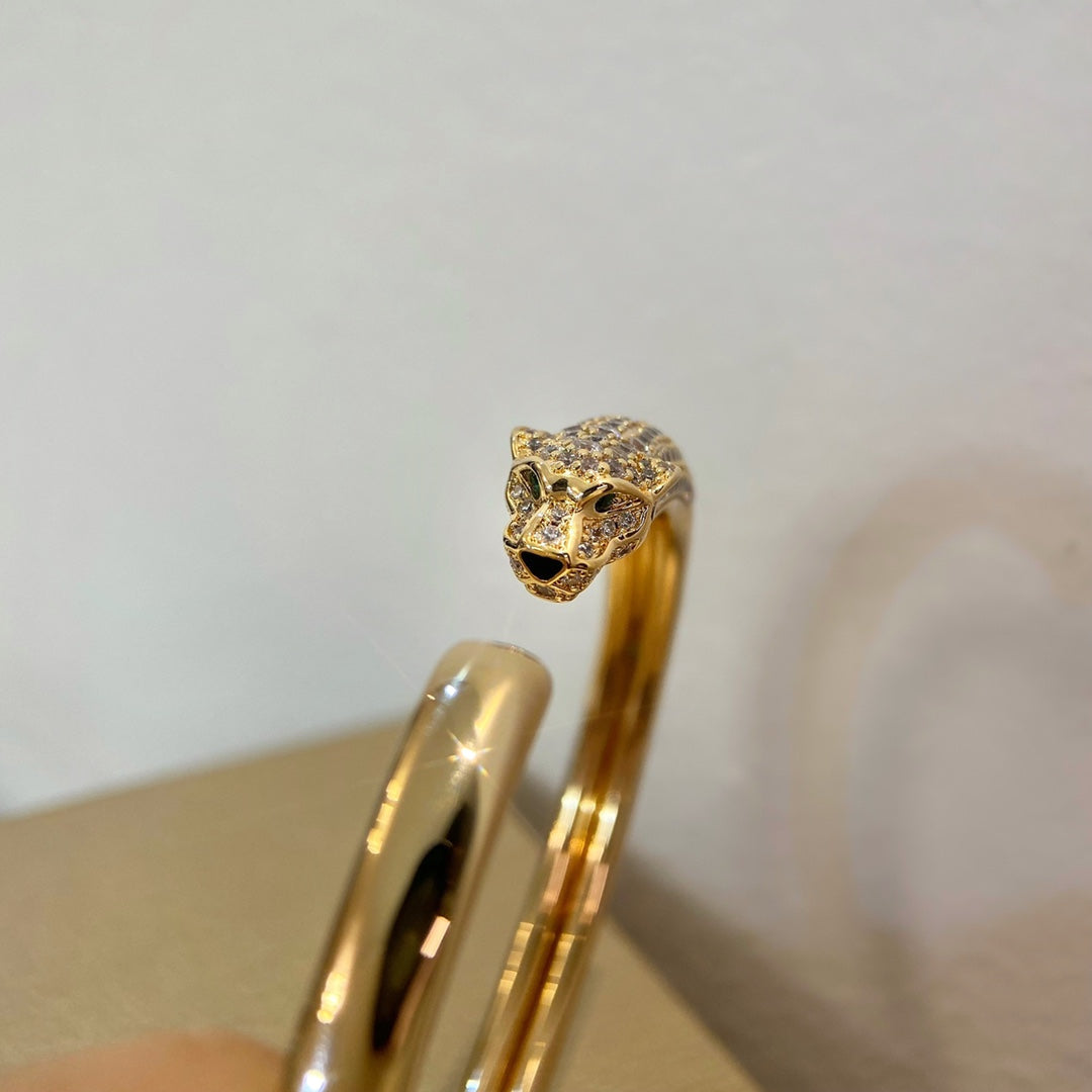 ミロ パンテール ゴールド ダイヤモンド オープン ブレスレット