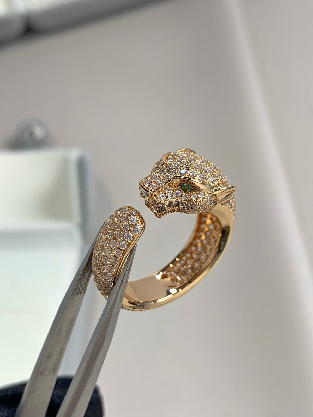 Miro PANTHERE PINK GOLD DIAMOND RING