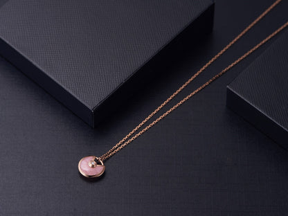 Miro AMULETTE ROSE GOLD PINK MOP NECKLACE