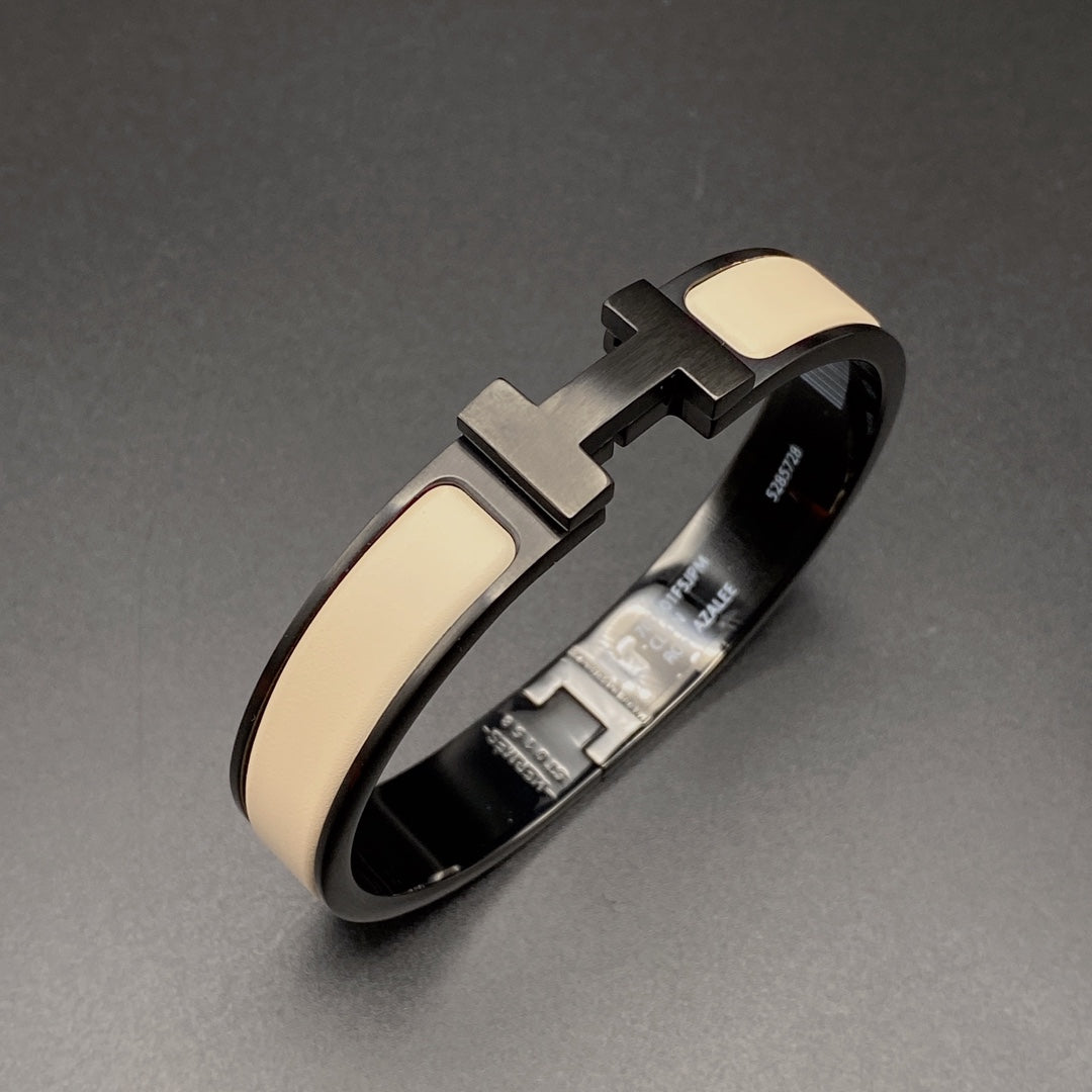 Miro H BRACELET 12MM BLACK BEIGE CERAMIC