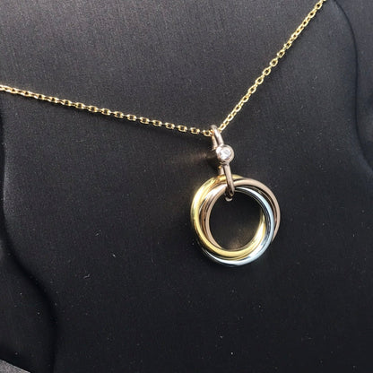 Miro TRINITY SILVER GOLD PINK GOLD NECKLACE