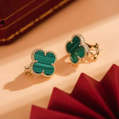 Miro CLOVER MEDIUM 1 MOTIFS MALACHITE  EARRINGS