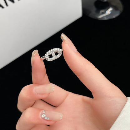 Miro RONDE SMALL SILVER DIAMOND RING