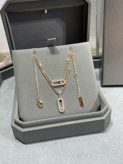 [Miro ]MOVE 2 ROW DIAMOND NECKLACE