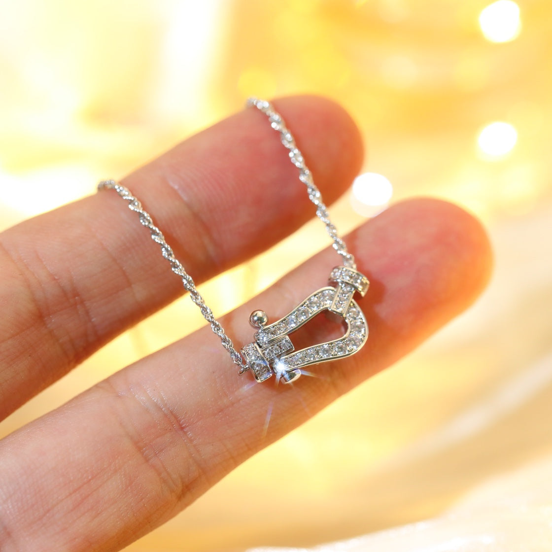 Miro FORCE 10 DIAMOND SILVER NECKLACE MINI MODEL