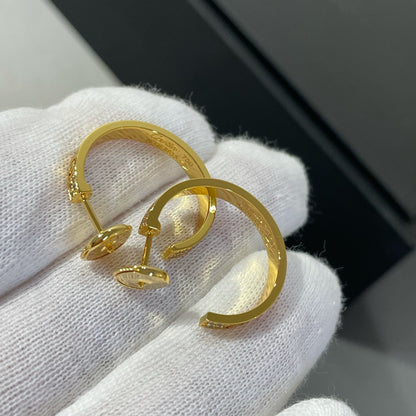 Miro LOVE ダイヤモンド ゴールド フープピアス