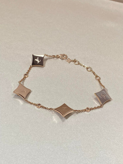 Miro STAR 4 MOTIF MOP DIAMOND PINK GOLD BRACELET