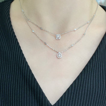 [Miro ]MY TWIN 2 ROW DIAMOND NECKLACE