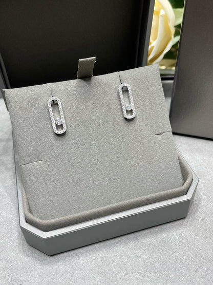 [Miro ]MOVE UNO STUD DIAMOND PAVED EARRINGS