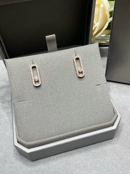 [Miro ]MOVE UNO STUD DIAMOND PAVED EARRINGS