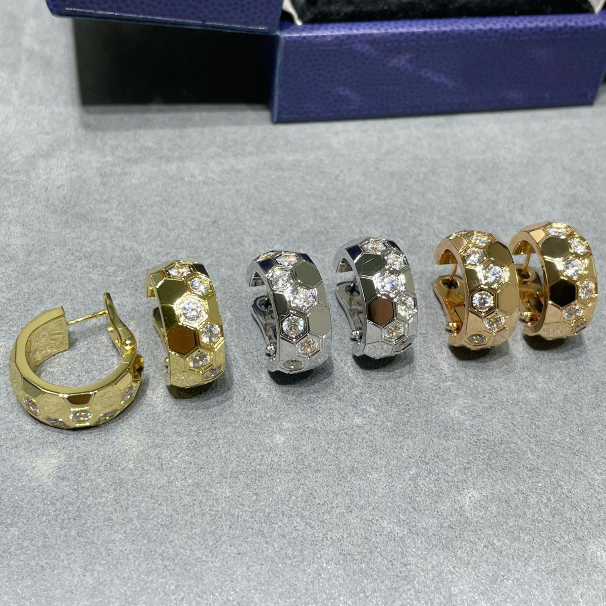Miro BEE LOVE DIAMOND HOOP EARRINGS