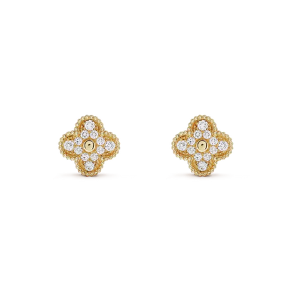 Miro CLOVER MEDIUM 1 MOTIFS フルダイヤモンドイヤリング