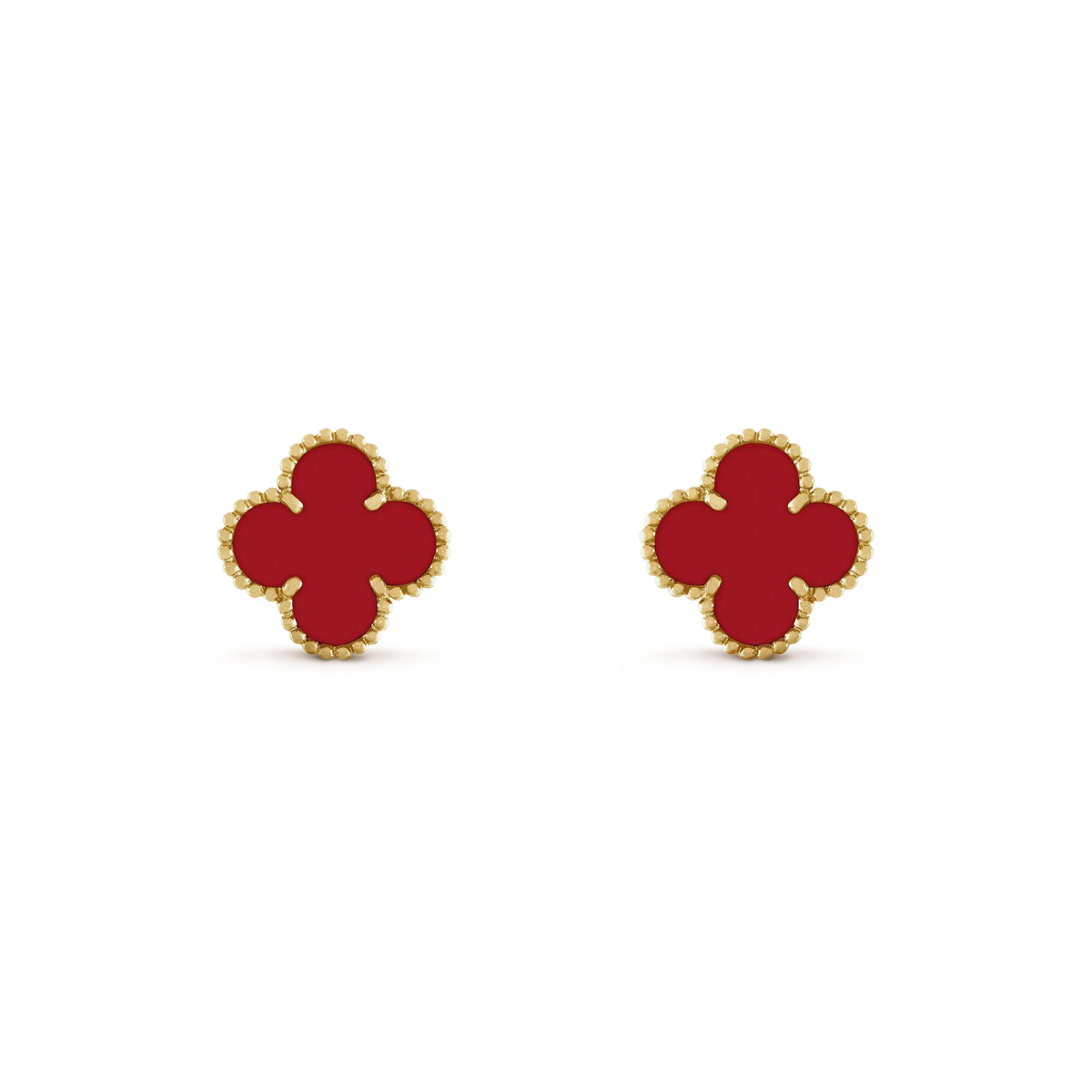 Miro CLOVER MINI 9.5MM CARNELIAN EARRINGS