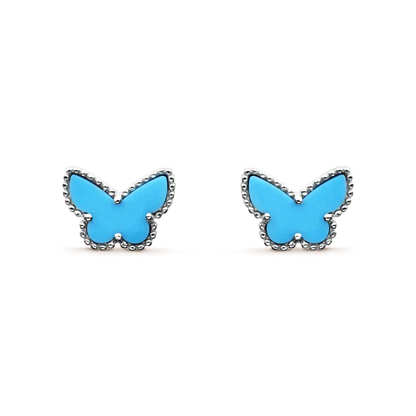 Miro BUTTERFLY TURQUOISE EARRINGS SILVER