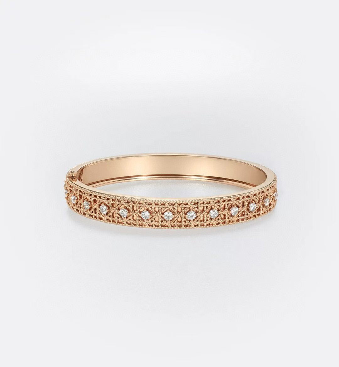 [Miro ] 2026 WOVEN-PATTERN BRACELET SET WITH FULL DIAMOND INLAY THREE-COLORS