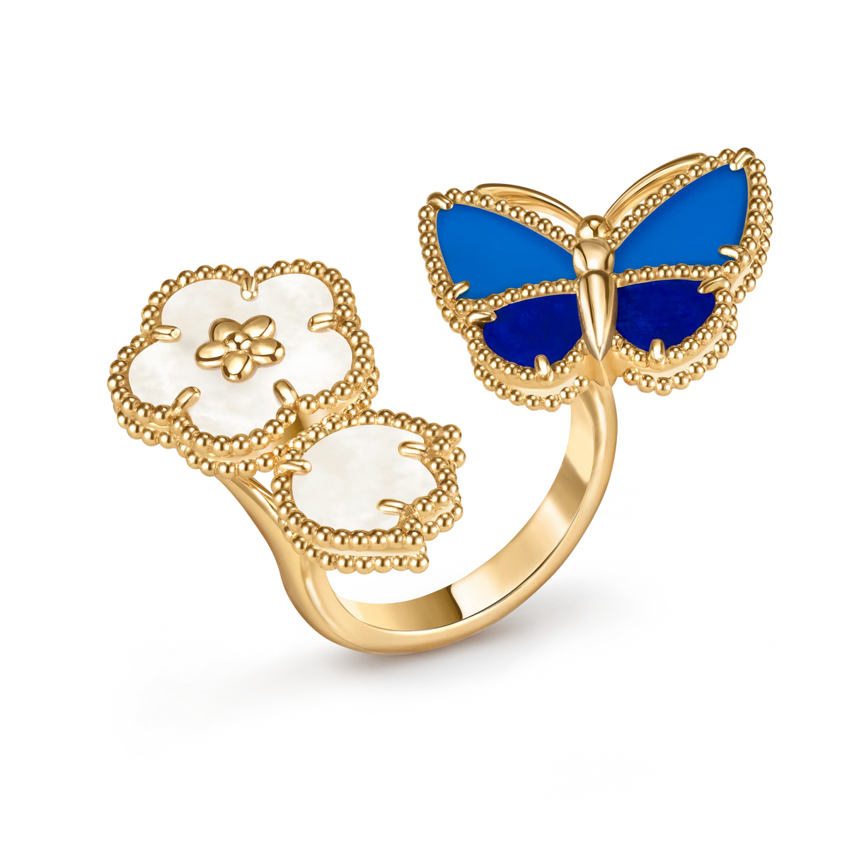 [Miro ] 2026 NEW MODEL SPRING LUCKY 3 MOTIF GOLD RING