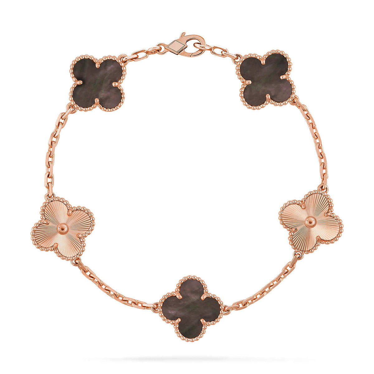 [Miro ]New CLOVER 5 MOTIF GRAY MOP BRACELET COLLECTION