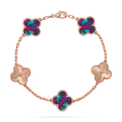 [Miro ]New CLOVER 5 MOTIF COLOR GEMSTONES BRACELET COLLECTION