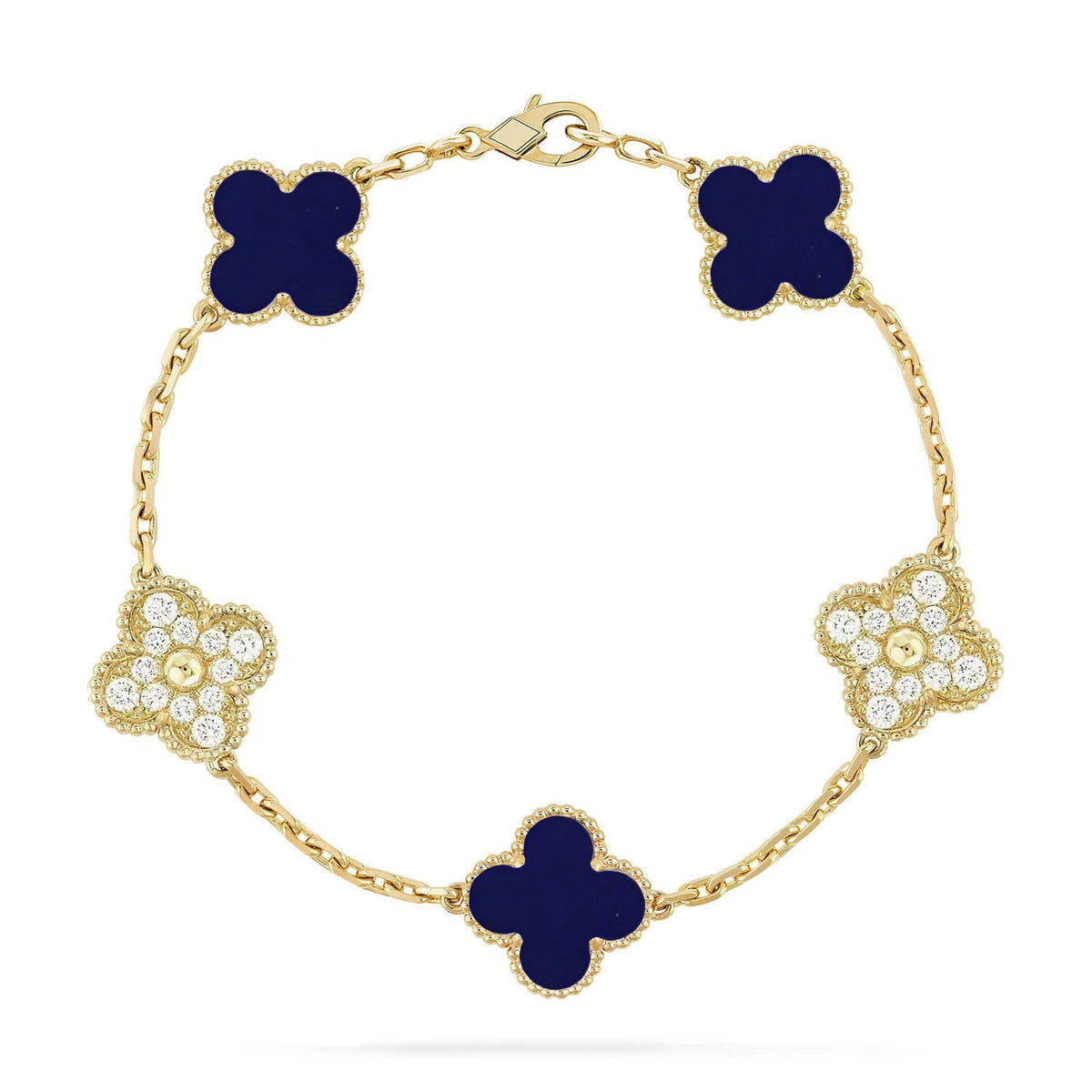[Miro ]New CLOVER 5 MOTIF LAPIS LAZULI BRACELET COLLECTION