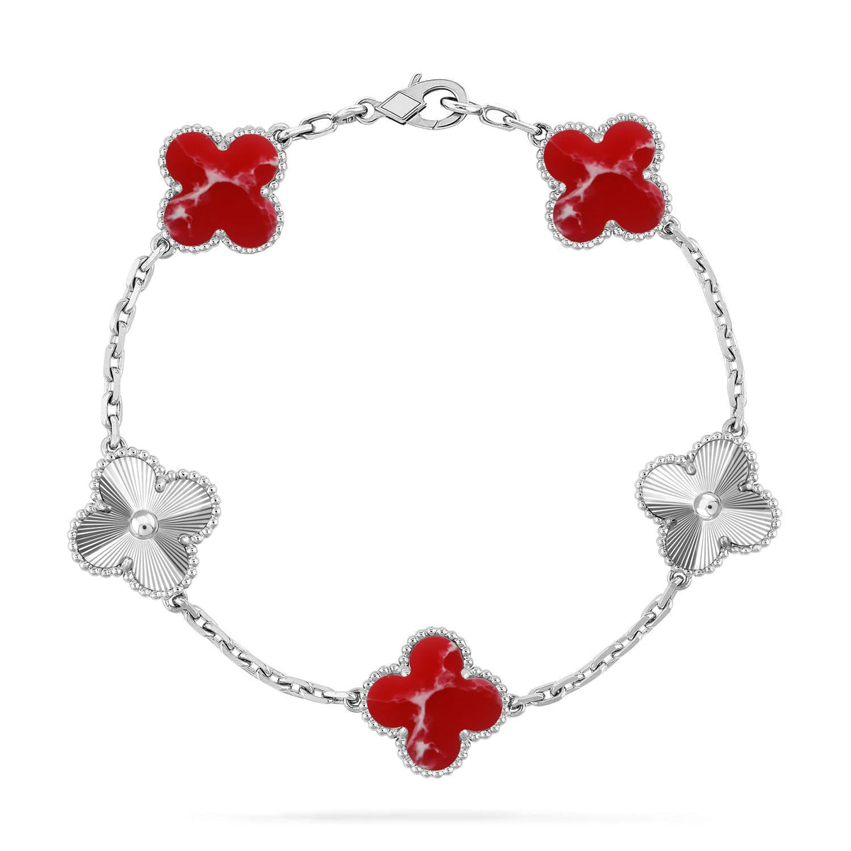 [Miro ]New CLOVER 5 MOTIF RED PATTERN BRACELET COLLECTION
