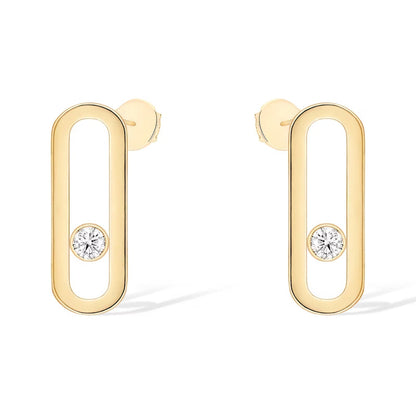 [Miro ]MOVE UNO SMALL 1 DIAMOND EARRINGS
