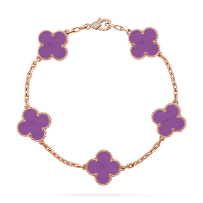 [Miro ]New  CLOVER 5 MOTIF VIOLET BRACELET COLLECTION