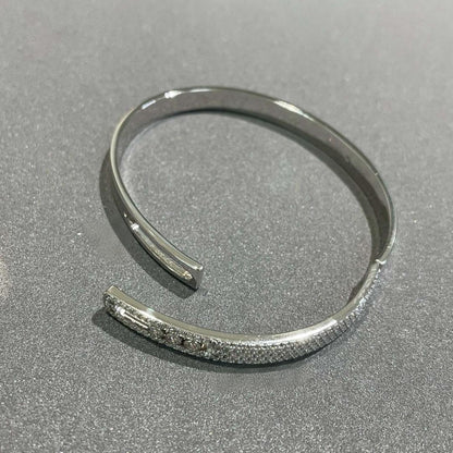 [Miro ]Move Noa Rose Gold Pavé Diamond Bangle Bracelet