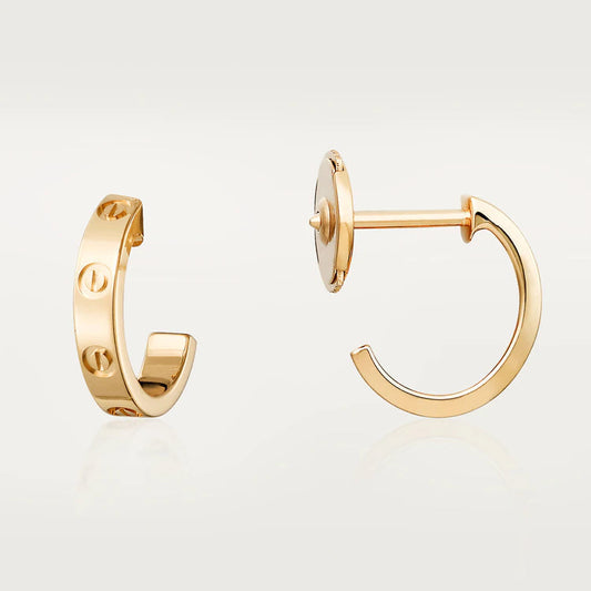 Miro LOVE EARRINGS 2.65MM PINK GOLD