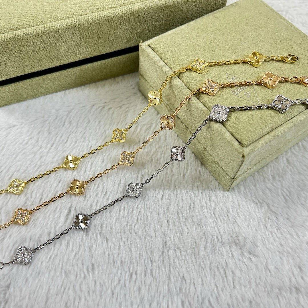 [Miro ]クローバー 6モチーフ ダイヤモンド レーザー ブレスレット