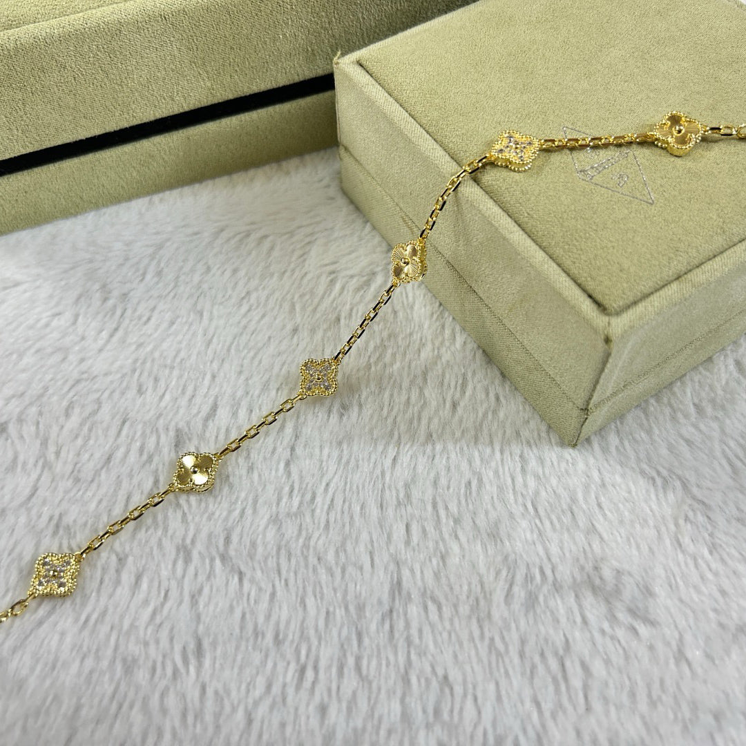 [Miro ]クローバー 6モチーフ ダイヤモンド レーザー ブレスレット