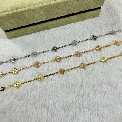 [Miro ]クローバー 6モチーフ ダイヤモンド レーザー ブレスレット