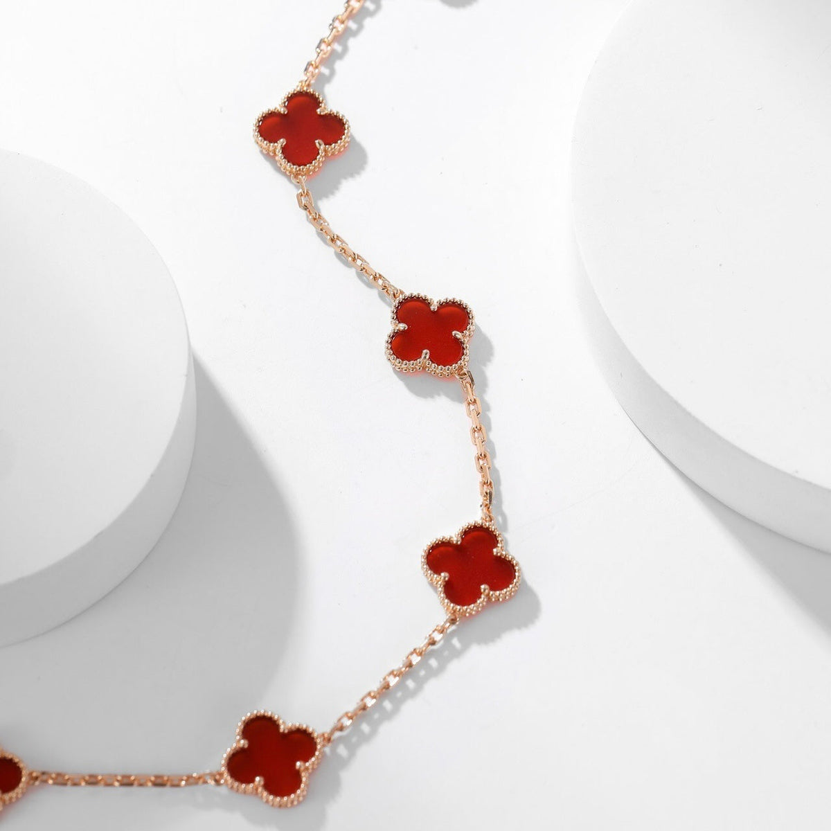 Miro CLOVER 10 MOTIFS CARNELIAN NECKLACE