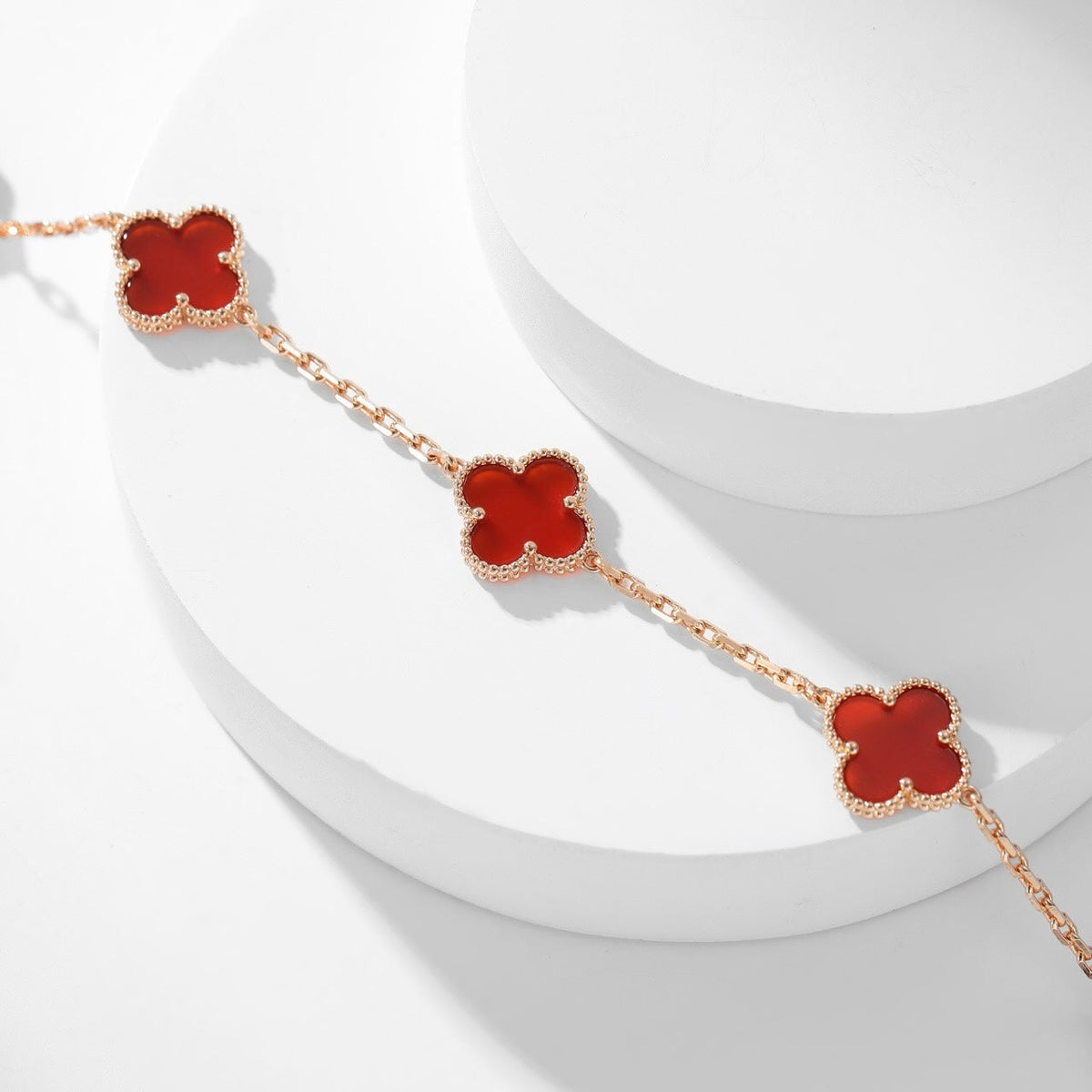 Miro CLOVER 10 MOTIFS CARNELIAN NECKLACE